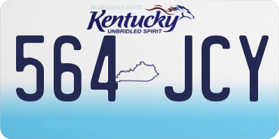 KY license plate 564JCY
