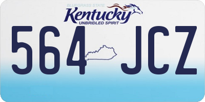 KY license plate 564JCZ