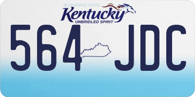 KY license plate 564JDC