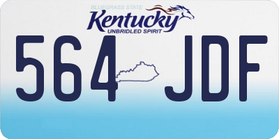 KY license plate 564JDF