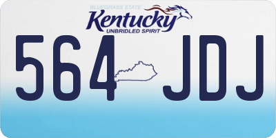 KY license plate 564JDJ