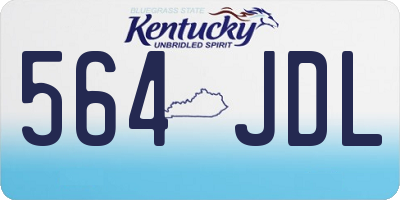 KY license plate 564JDL
