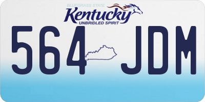 KY license plate 564JDM
