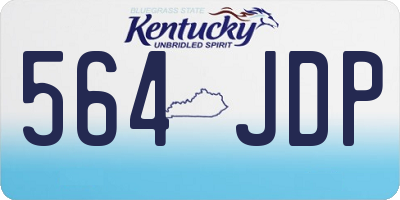 KY license plate 564JDP