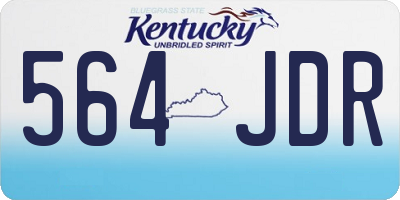 KY license plate 564JDR