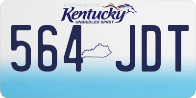 KY license plate 564JDT