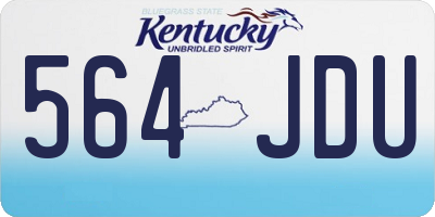 KY license plate 564JDU