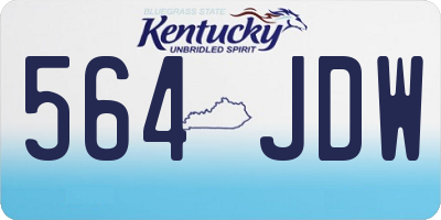 KY license plate 564JDW