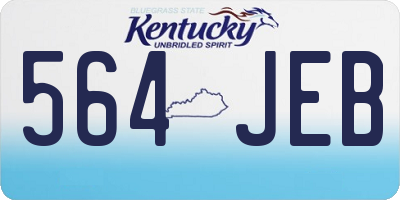 KY license plate 564JEB
