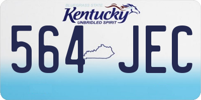 KY license plate 564JEC