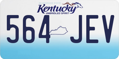 KY license plate 564JEV