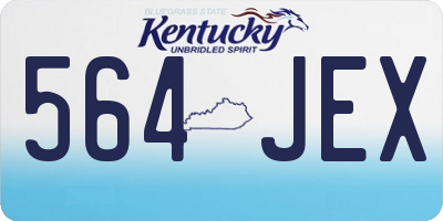 KY license plate 564JEX