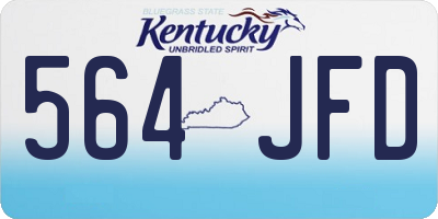 KY license plate 564JFD