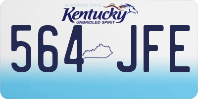 KY license plate 564JFE