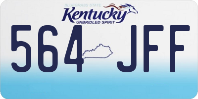 KY license plate 564JFF