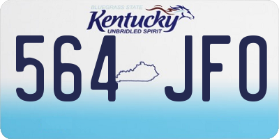 KY license plate 564JFO