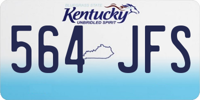 KY license plate 564JFS