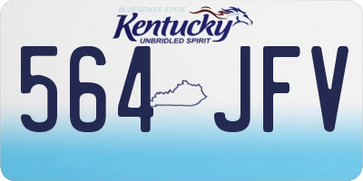 KY license plate 564JFV