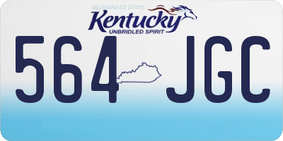 KY license plate 564JGC