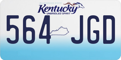 KY license plate 564JGD