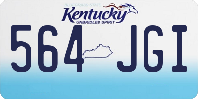 KY license plate 564JGI