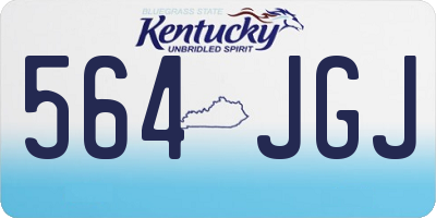 KY license plate 564JGJ