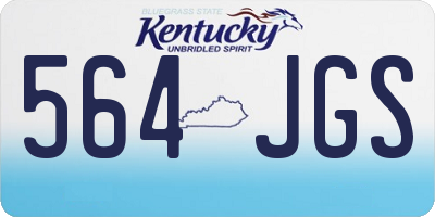 KY license plate 564JGS