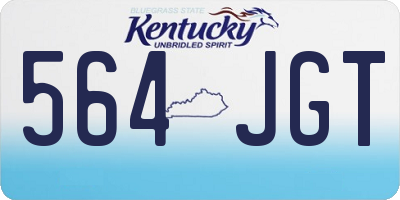 KY license plate 564JGT