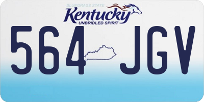 KY license plate 564JGV