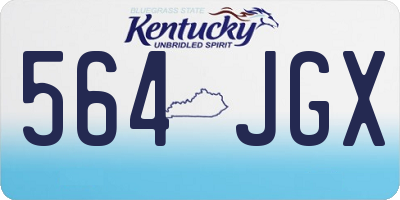 KY license plate 564JGX
