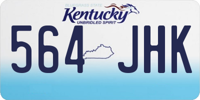 KY license plate 564JHK