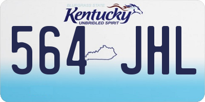KY license plate 564JHL