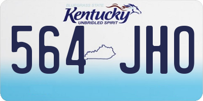KY license plate 564JHO