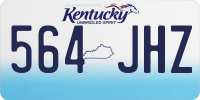 KY license plate 564JHZ