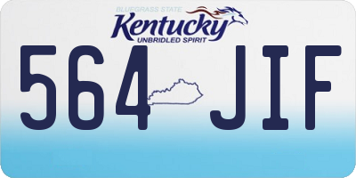 KY license plate 564JIF