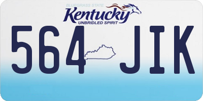 KY license plate 564JIK
