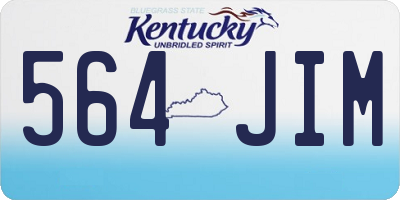KY license plate 564JIM