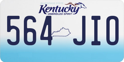 KY license plate 564JIO