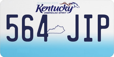 KY license plate 564JIP