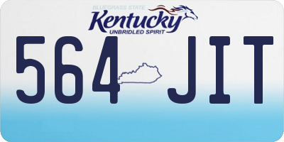 KY license plate 564JIT