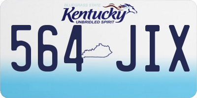 KY license plate 564JIX