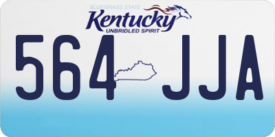 KY license plate 564JJA