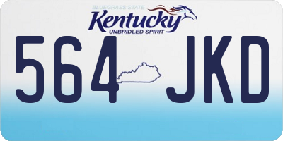 KY license plate 564JKD