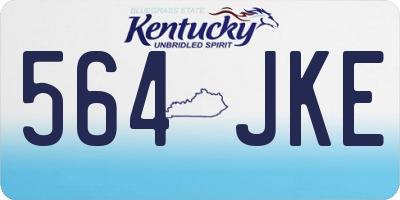 KY license plate 564JKE