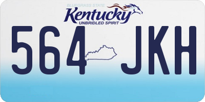 KY license plate 564JKH