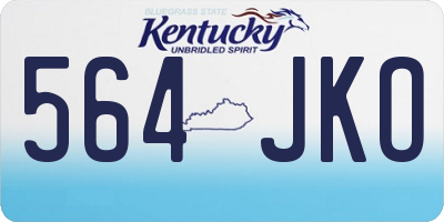 KY license plate 564JKO