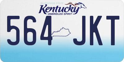 KY license plate 564JKT