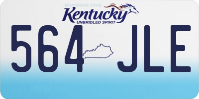 KY license plate 564JLE