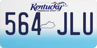 KY license plate 564JLU