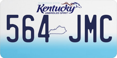 KY license plate 564JMC
